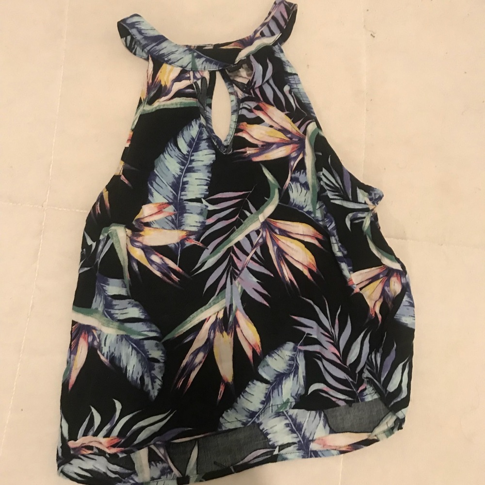Tropical print crop top
